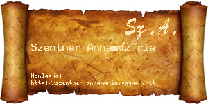 Szentner Annamária névjegykártya