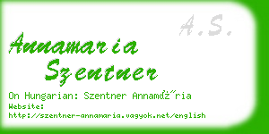 annamaria szentner business card